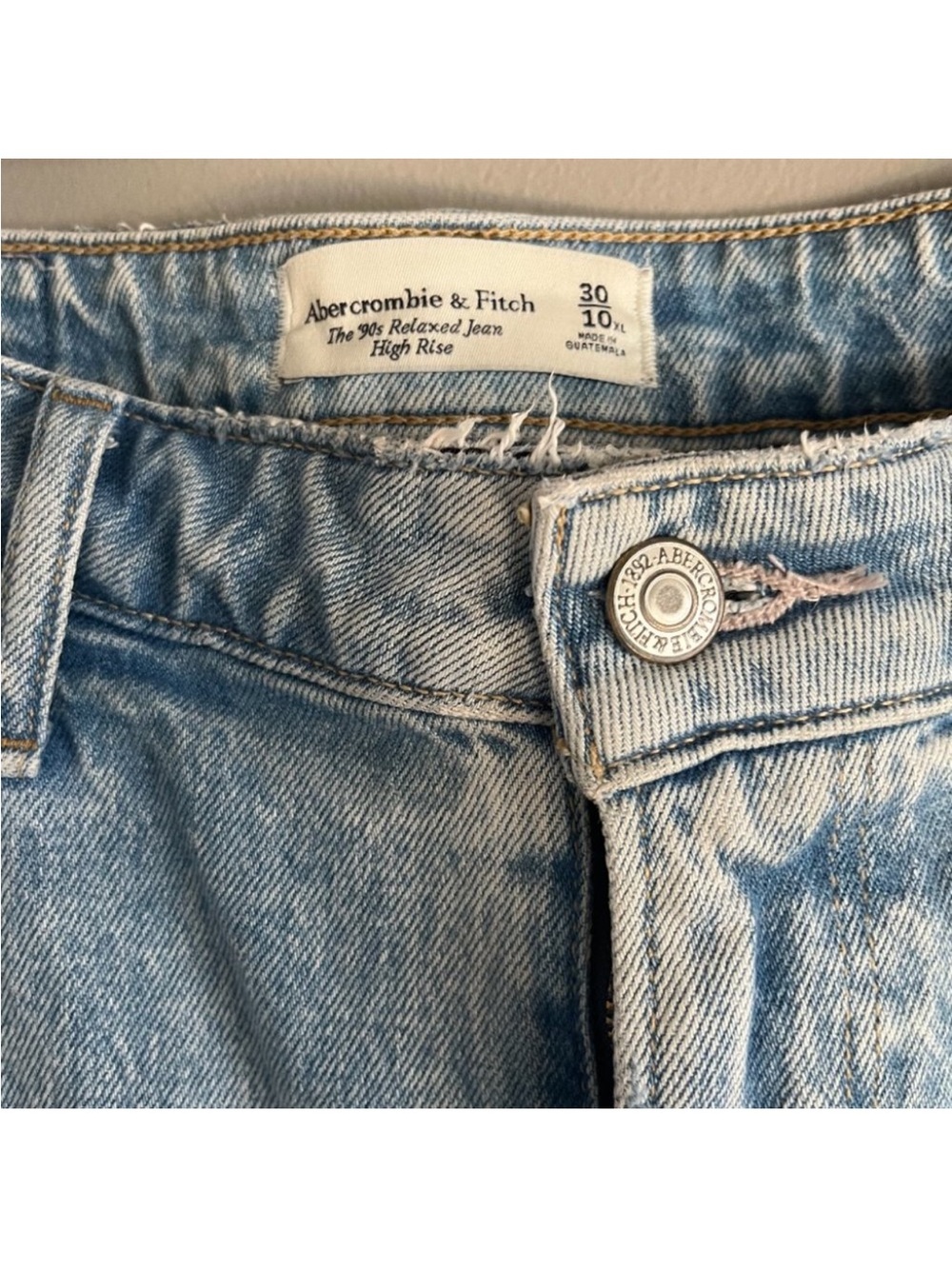 Abercrombie & Fitch Jeans 90s Relaxed Jean Curve Love High Rise 30 Tall - Picture 4 of 5